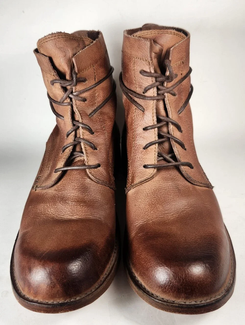 FRYE Men’s Phillip Boot Size 7.5 D Brown Leather Lace Up Western